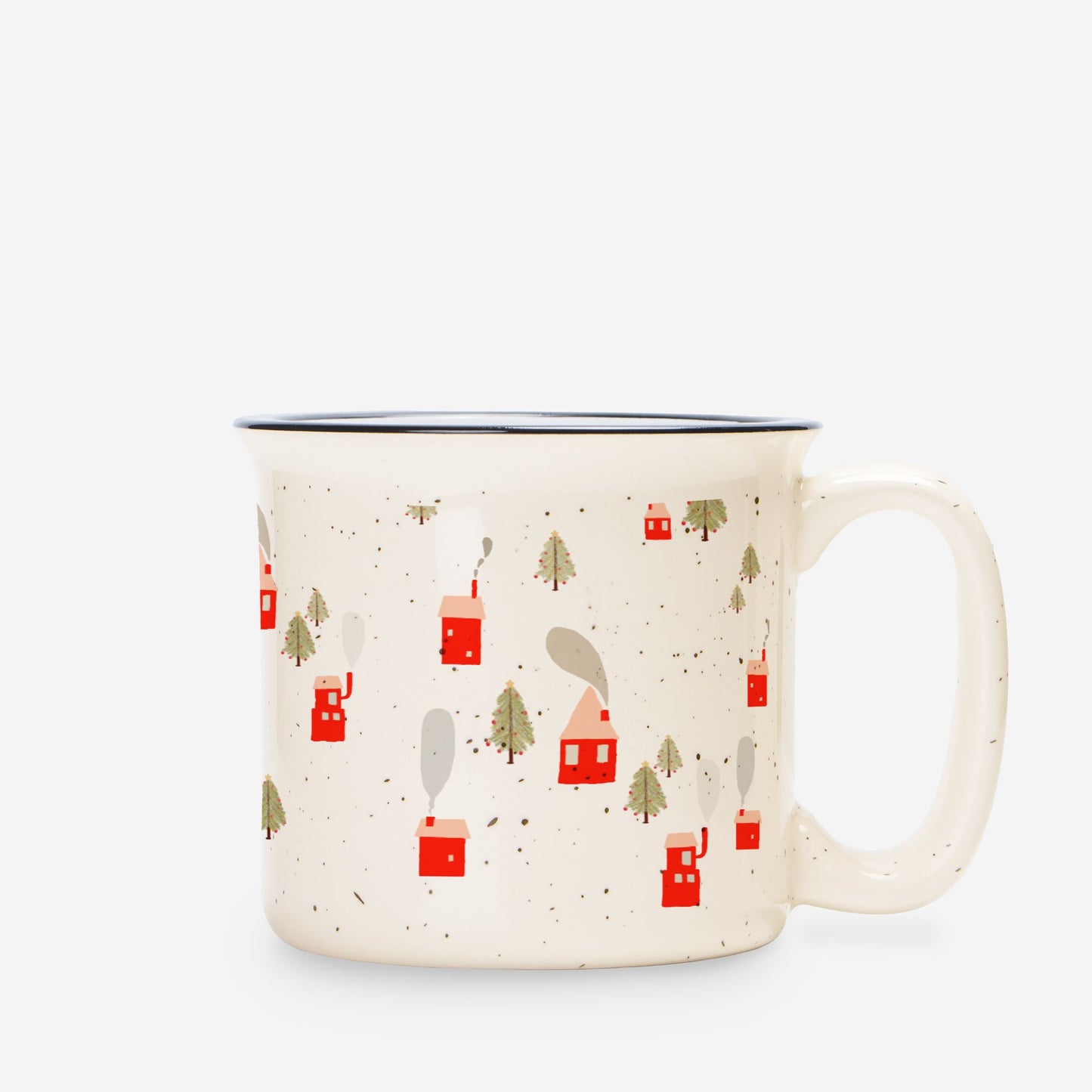 Winter Village Enamel Mug