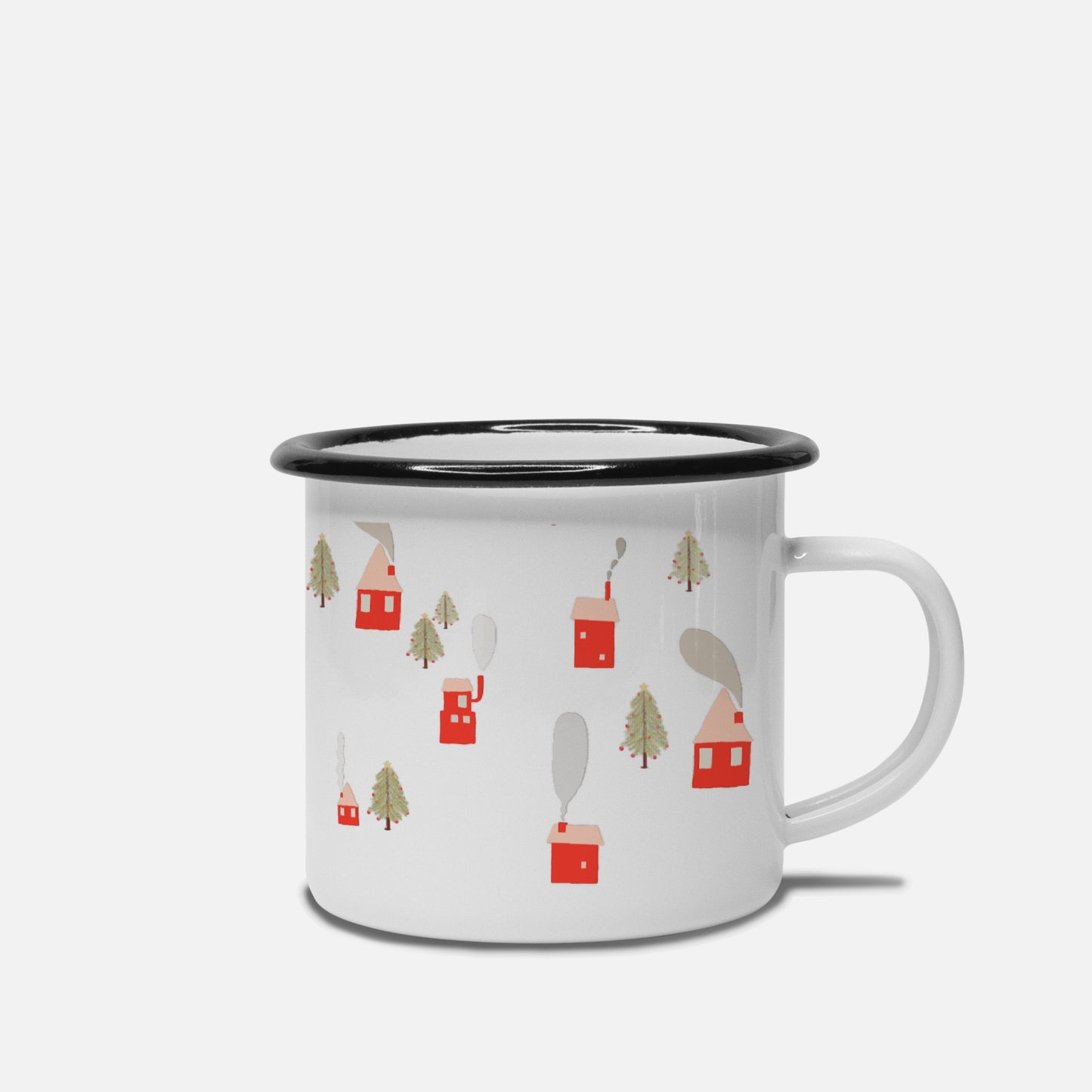 Winter Village Enamel Mug