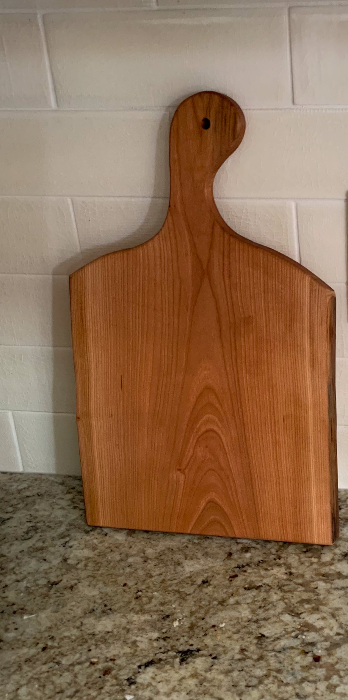 Cherry Wood, Live Edge Artisan Serving Board