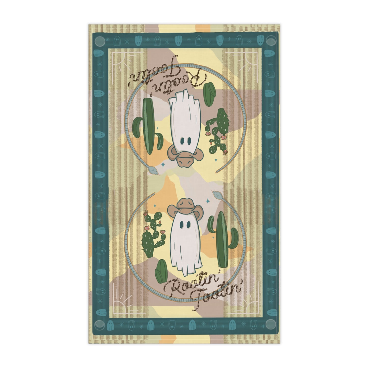 Ghost Cowboy Kitchen Towel