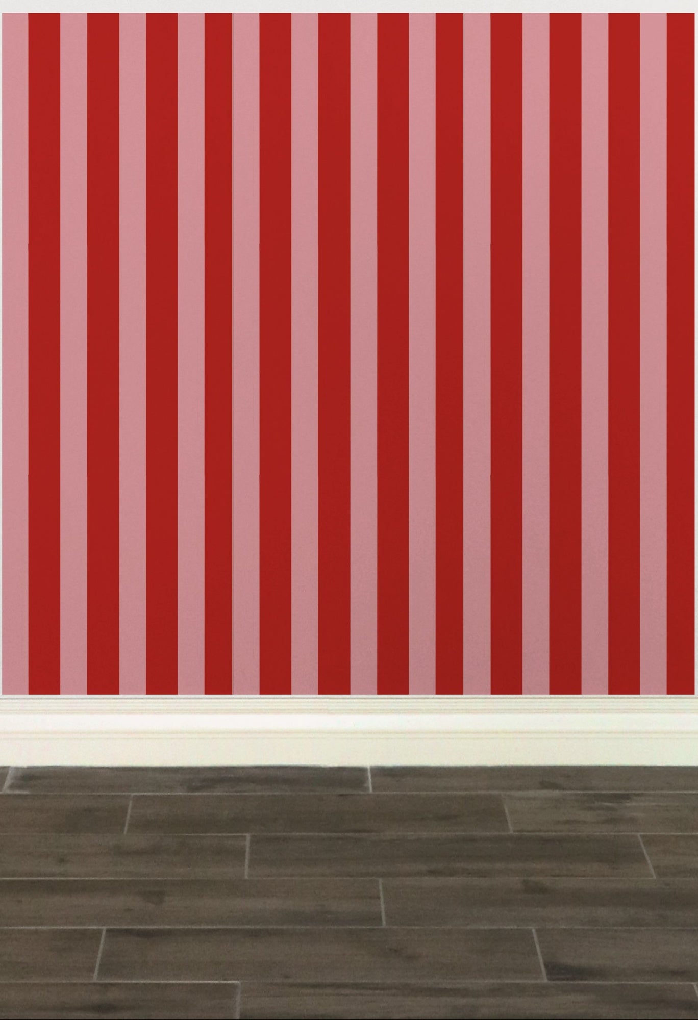 Red and Pink Striped Removable Wallpaper