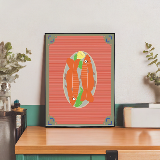 Fish Dinner Matte Print - 18" x 24"