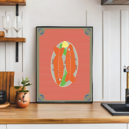 Fish Dinner Matte Print - 18" x 24"